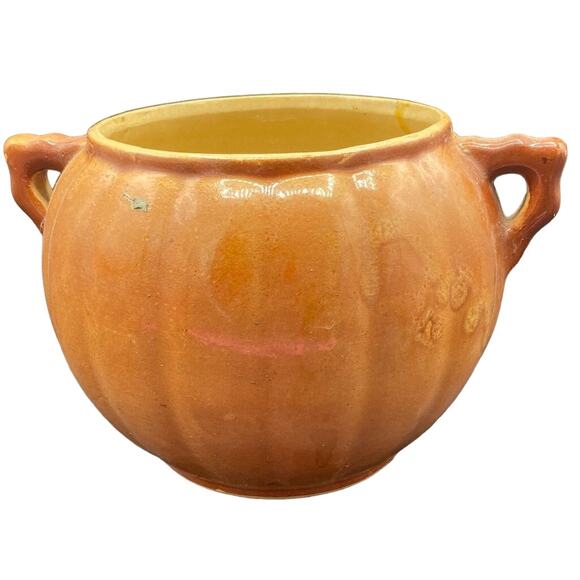 Peedee Other - Vintage Peedee CA Pottery Soup Tureen With Lid Round Orange Brown
